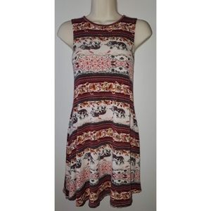 Elephant and floral print tank dress